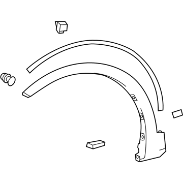 Toyota 75601-0R060 Wheel Opening Molding, Outside Front Passenger Side