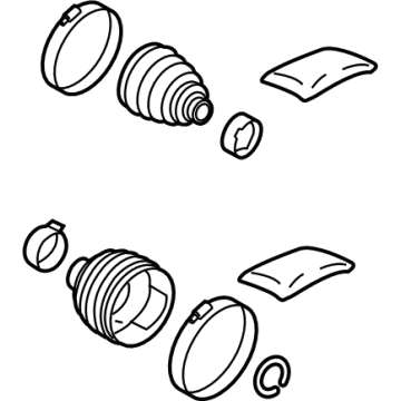 Toyota 04427-42210 Boot Kit,  Front Drive Shaft,  In & Outboard,  RH