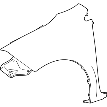 Toyota 53801-02180 Fender, Front Passenger Side