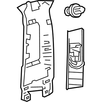 Toyota 62410-10010-C2 Upper Center Pillar Trim, Passenger Side