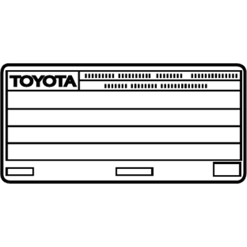 Toyota 11298-31J50 Emission Label