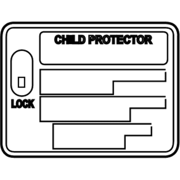 Toyota 69339-60010 Child Lock Label