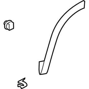 Toyota 75077-0E010 Lower Molding, Outside Passenger Side