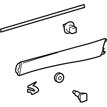 Toyota 75075-0E903 Rocker Molding, Rear Passenger Side