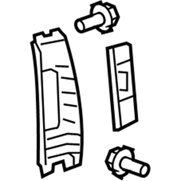 Toyota 62410-48071-B0 Upper Center Pillar Trim, Passenger Side