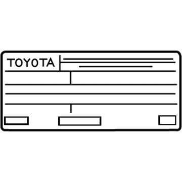 Toyota 11298-0P130 Emission Label
