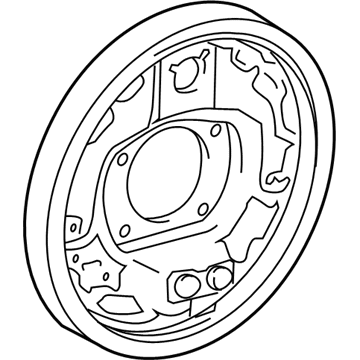 Toyota 47044-04030 Backing Plate, Rear Driver Side