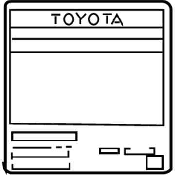 Toyota 11298-37370 Emission Label