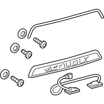 Toyota 76801-0C080 License Molding