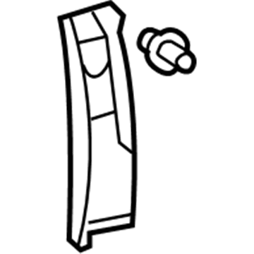 Toyota 62411-04042-B0 Upper Center Pillar Trim, Gray, Passenger Side