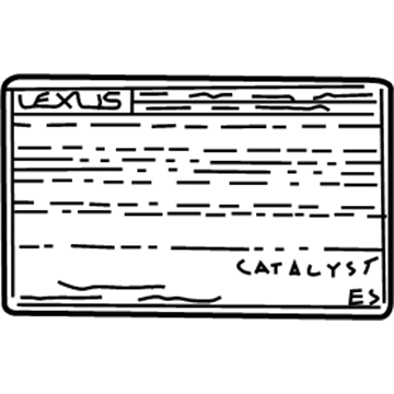 Toyota 11298-20540 Emission Label