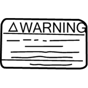 Toyota 74599-48010 Air Bag Label