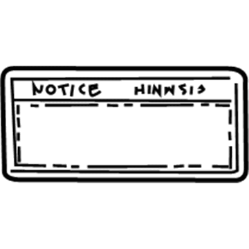 Toyota 88723-50170 Caution Label