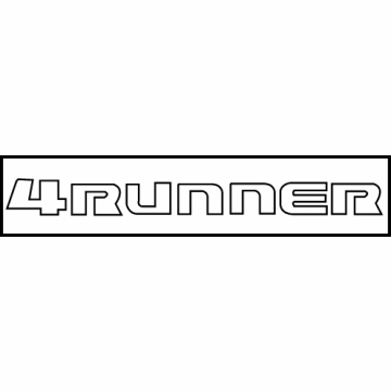 Toyota 75431-35070 Nameplate, Black, Rear