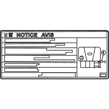 Toyota 11285-F0010 Info Label