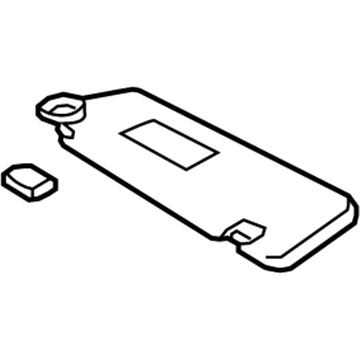 Toyota 74310-48130-E1 Sunvisor, Sand, Passenger Side