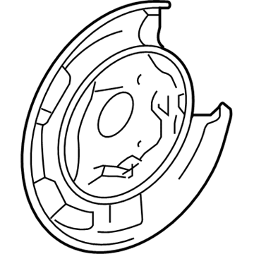 Toyota 46503-0E040 Backing Plate, Passenger Side