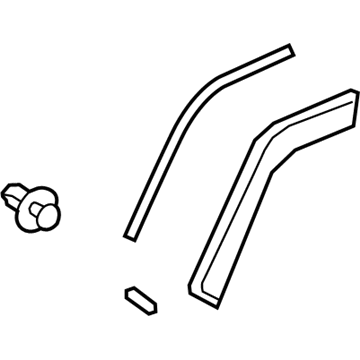 Toyota 75061-0R010 Wheel Opening Molding, Gray, Passenger Side