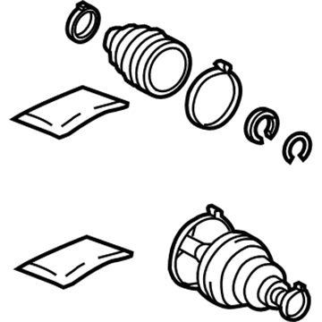 Toyota 04427-60131 Boot Kit, Front Drive Shaft, In & Outboard, Passenger Side