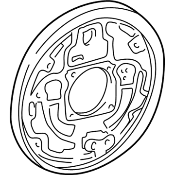 Toyota 47044-35170 Backing Plate, Rear Driver Side