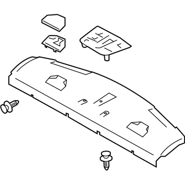 Toyota SU003-05794 Package Tray Trim, Rear