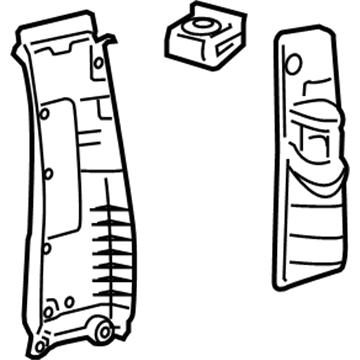 Toyota 62410-06150-A0 Upper Center Pillar Trim, Passenger Side
