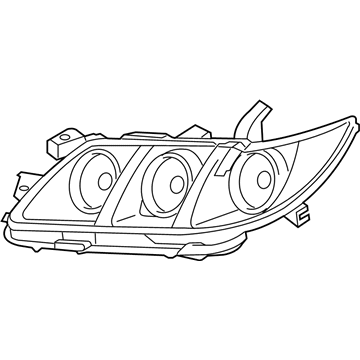 Toyota 81130-06202 Composite Headlamp, Front Passenger Side