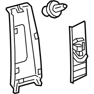 Toyota 62410-06230-A0 Upper Center Pillar Trim, Passenger Side
