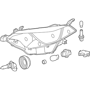 Toyota 81110-02E60 Headlamp Assembly, Passenger Side