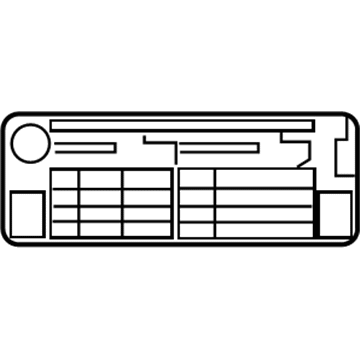 Toyota 42661-52552 Tire Info Label