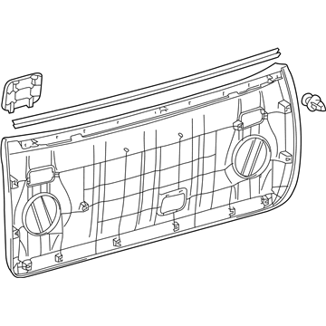 Toyota 64780-35060-C0 Gate Trim Panel, Rear