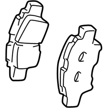 Toyota 04466-17100 Brake Pads, Rear