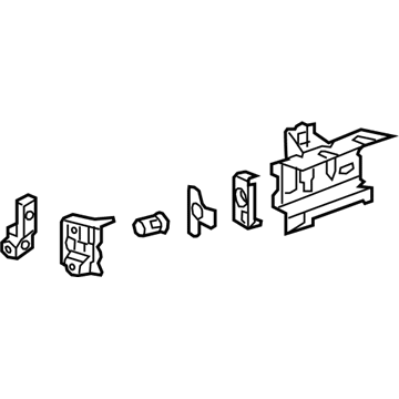 57014-33010 Toyota Bracket Sub-Assembly, Front Side Member, Driver Side Illustration 1 of 1