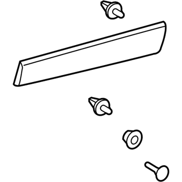 Toyota 75075-0T900 Lower Molding, Outside Passenger Side