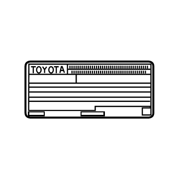 Toyota 11298-25071 Emission Label