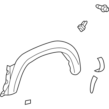 Toyota 75606-42902 Wheel Flare, Rear Driver Side