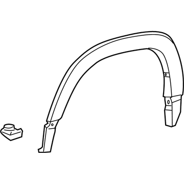 Toyota 75087-04100-C0 Flare, Black, Passenger Side