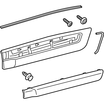 Toyota Land Cruiser Door Moldings - 75075-60120-A1