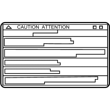 Toyota 11293-36070 Engine Info Label