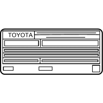 Toyota 11298-0P741 Emission Label