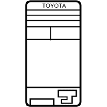 Toyota 11298-0P100 Emission Label