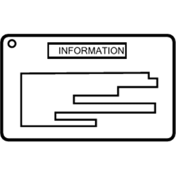 Toyota 11294-0V010 Info Label