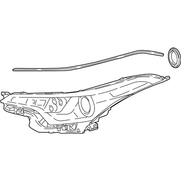Toyota 81130-10A00 Headlamp Assembly, Passenger Side