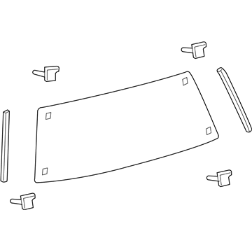 Toyota 68105-60160 Lift Gate Glass