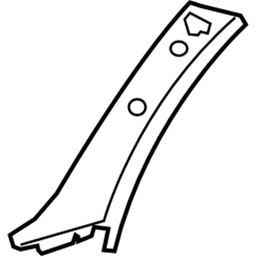 Toyota 62210-60300-B0 Windshield Pillar Trim, Gray, Passenger Side