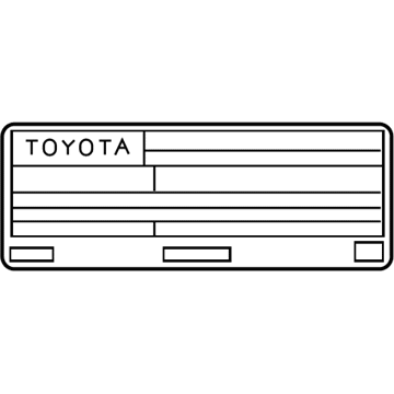 Toyota 11298-24120 Emission Label