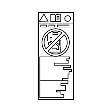 Toyota 74596-78010 Air Bag Label