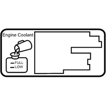 Toyota 11296-27020 Engine Info Label