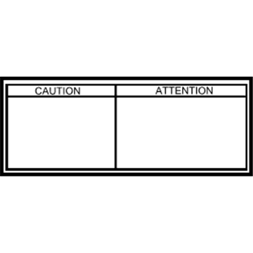 Toyota 42668-02030 Caution Label