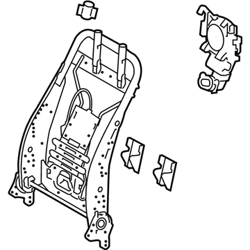 Toyota 71014-0E030 Seat Back Frame, Driver Side